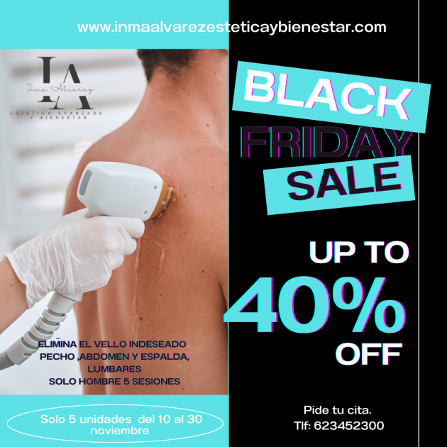 BLACK FRIDAY Hombre pecho + abdomen + espalda y lumbares